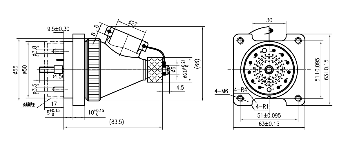 YF10 Type Shear Umbilical Connector YF10 Plug