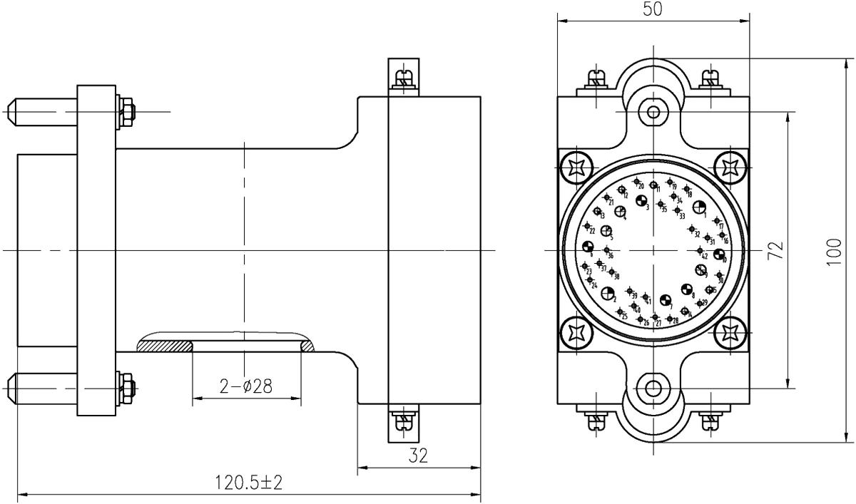 YF15 42 Type Umbilical Connector Plugs YF15A 42TJ and YF15A 42TJa