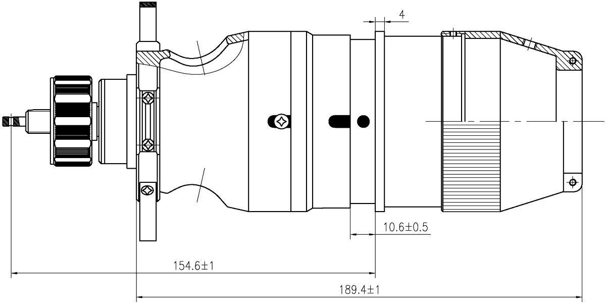 YF15 Type Umbilical Connector Plug Socket YF15B 24TJZK