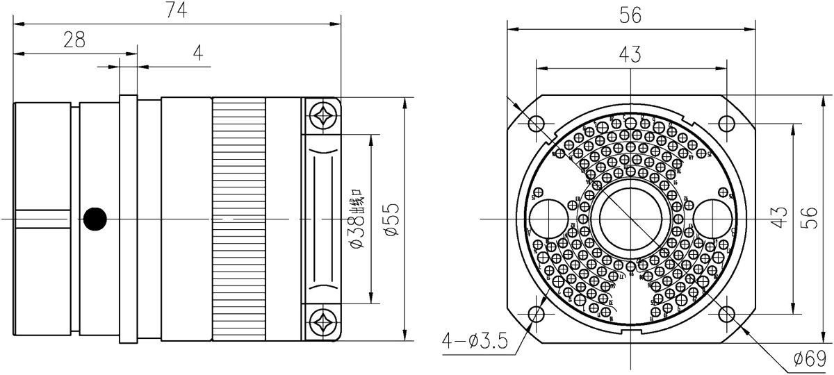 YF15 Type Umbilical Connector Sockets YF15B 124ZKa YF15BⅡ 124ZKa JKYF15B 124ZKa