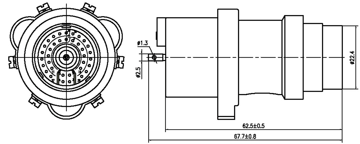 YF17 Type Circular Umbilical Connector YF17 36TK Circular Umbilical Plug