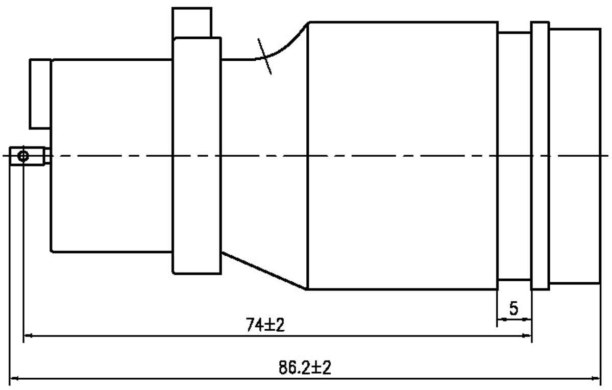 YF17 Type Circular Umbilical Connector YF17 5266TJZK dimension after mating