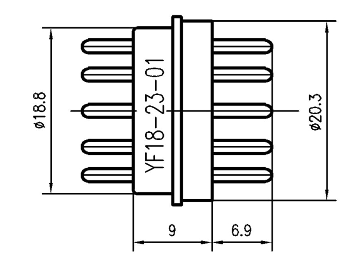 YF18 Circular Underwater Circular Umbilical Connector YF18 23 01