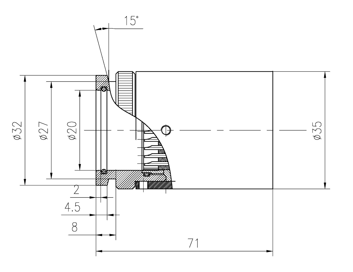 YF18 Circular Underwater Circular Umbilical Connector YF18 23ZJ Plug