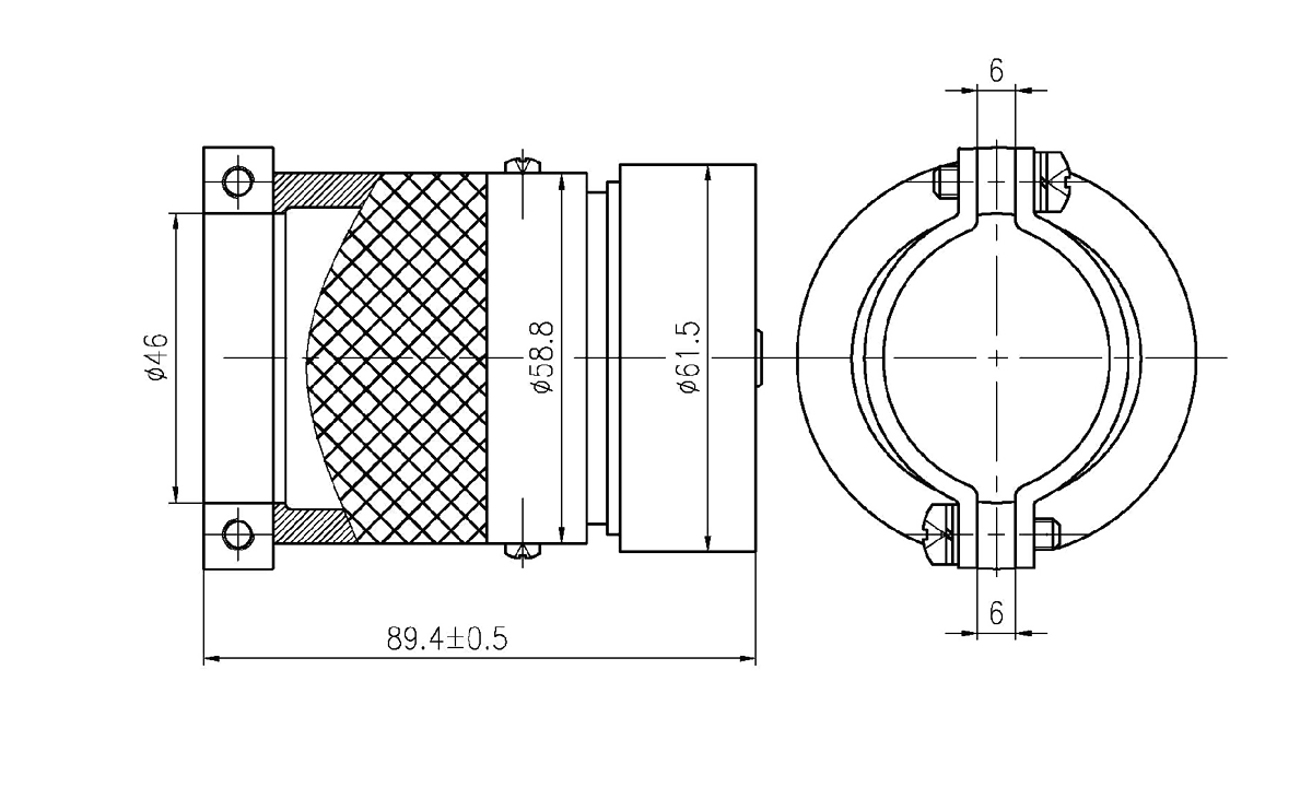 YF20 Type Circular Umbilical Connector dimension plug