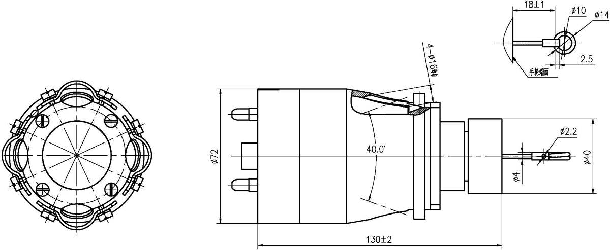 YF27 Type Circular Umbilical Connector Plug YF27 106T4