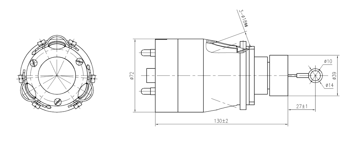 YF27 Type Circular Umbilical Connector Plug YF27 78T