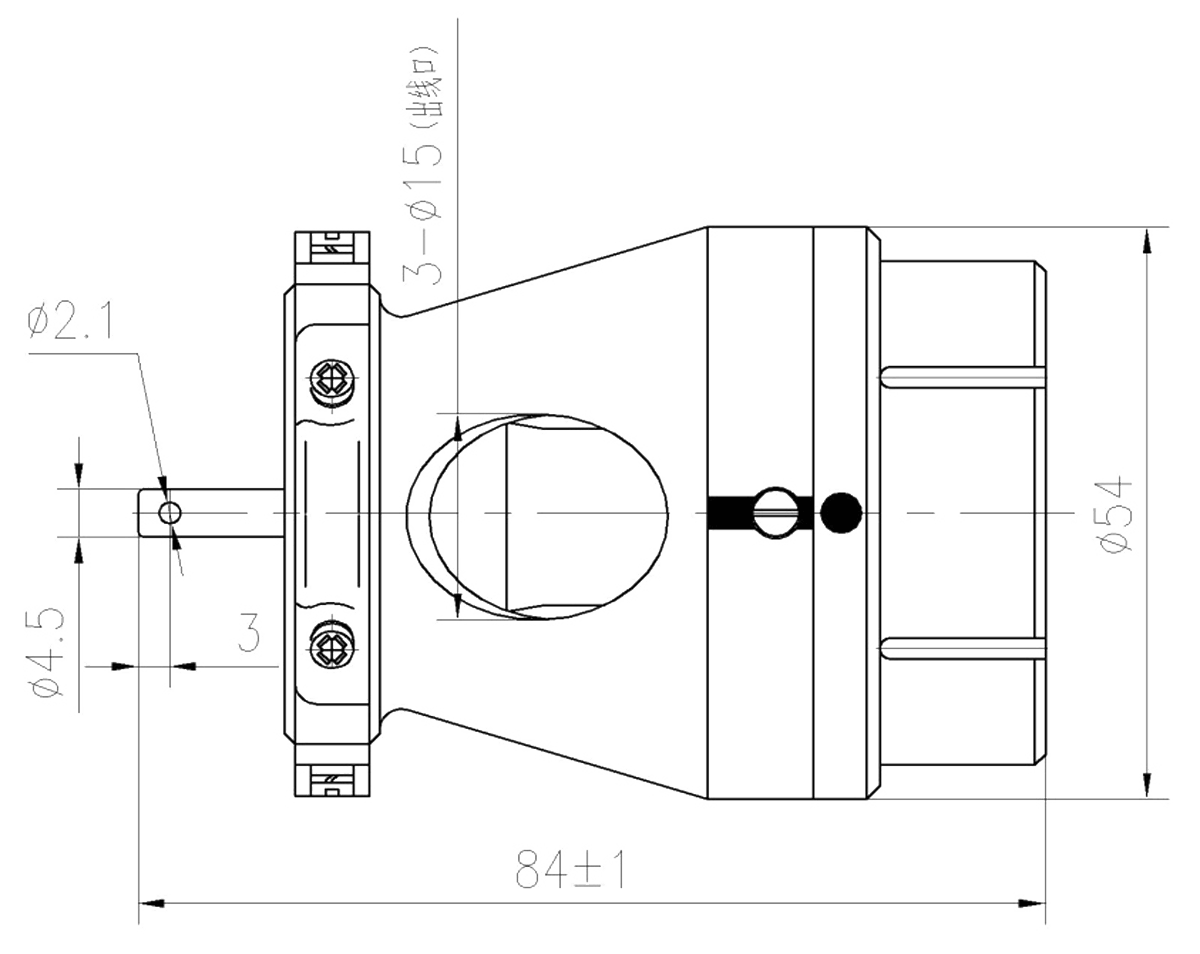 YF30 Type High temperature Resistant Circular Umbilical Connector Manual Plug YF30 65TJ2