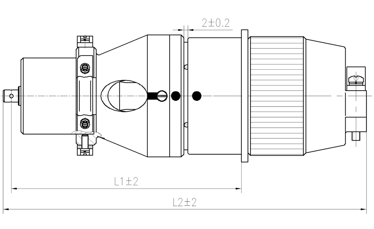 YF30 Type High temperature Resistant Circular Umbilical Connector dimension after mating YF30 65