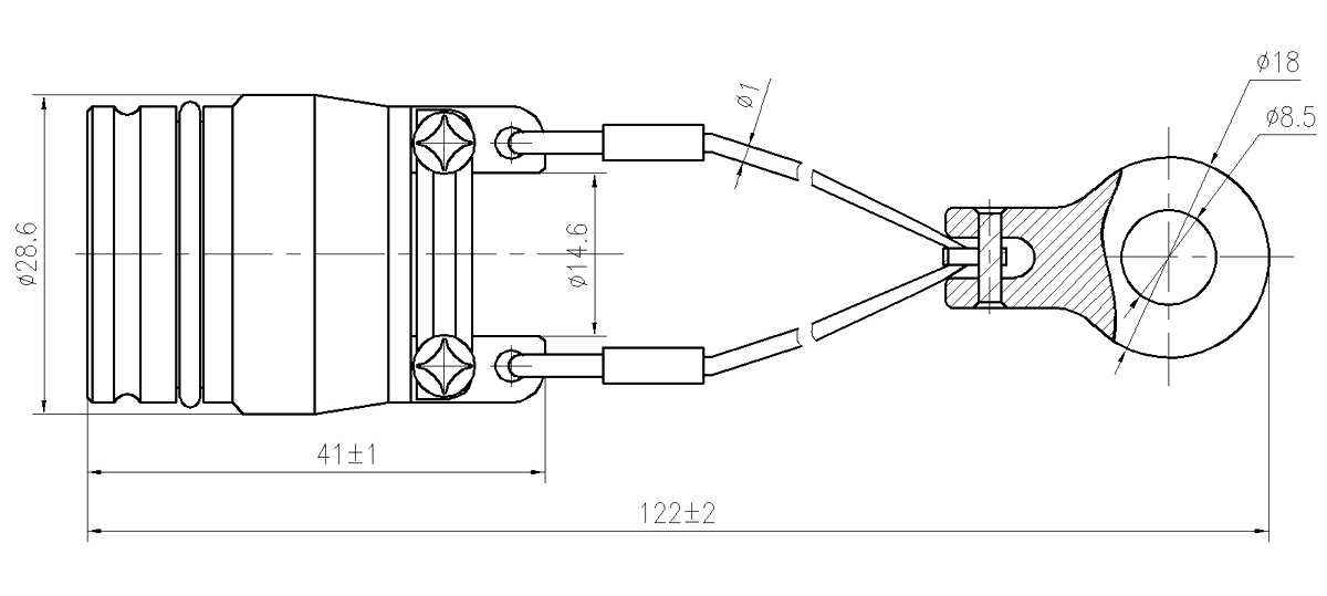 YF31 Type Circular Umbilical Connector Socket YF31A 15ZK