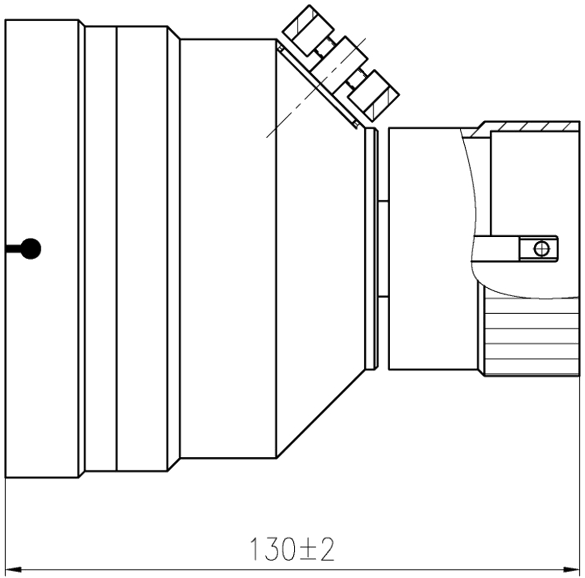 YF5 Type Circular Umbilical Connector Plug Dimension