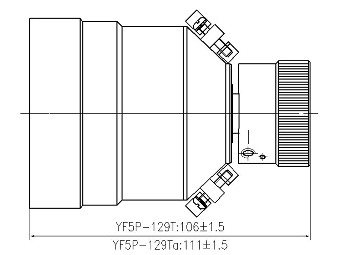 YF5P Type Circular Umbilical Connector Plug Dimension