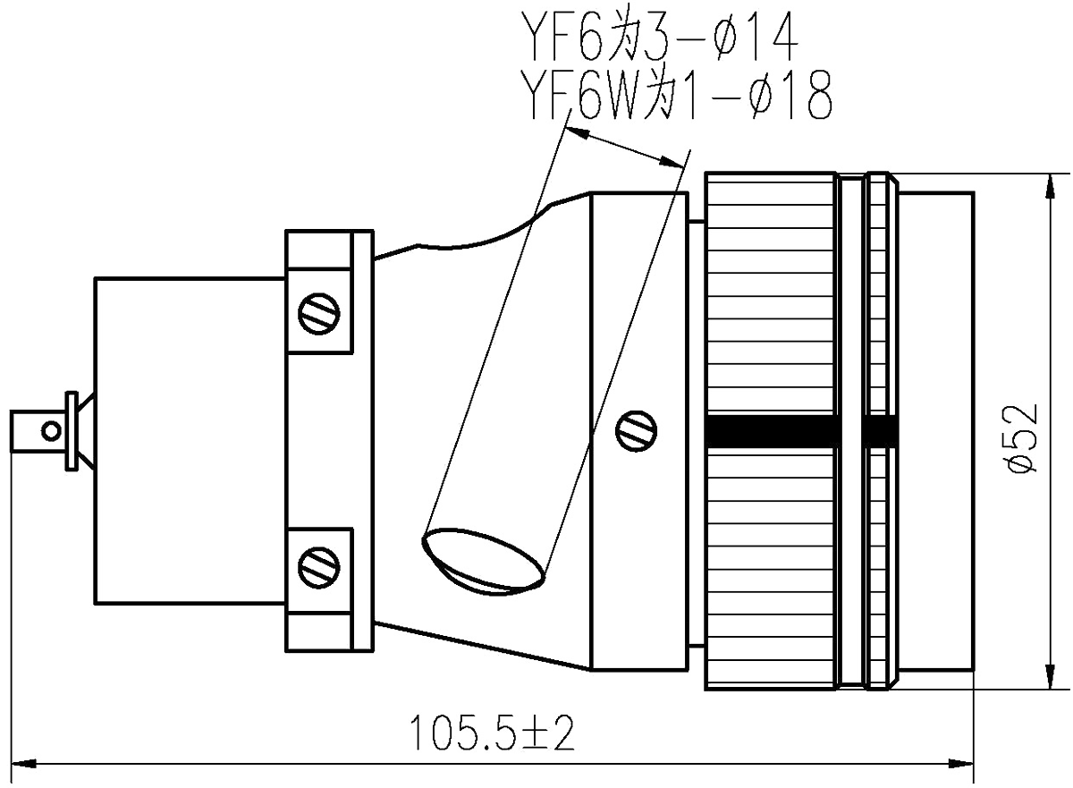YF6 Type Circular Umbilical Connector Motor Driven Plug
