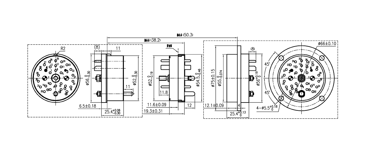 YF7 Type Shear Umbilical Connector YF7A 32