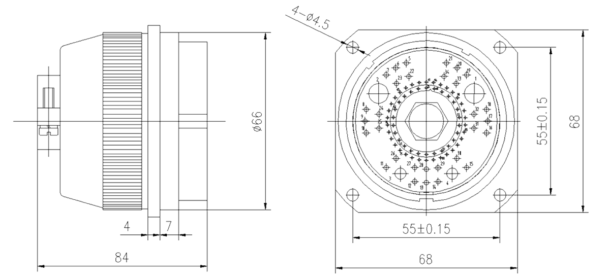YF8 Type Circular Umbilical Connector YF8 94TDZ Connector 2