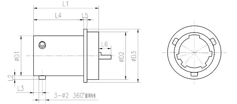 YQ2 drawings Round Flange Receptacle