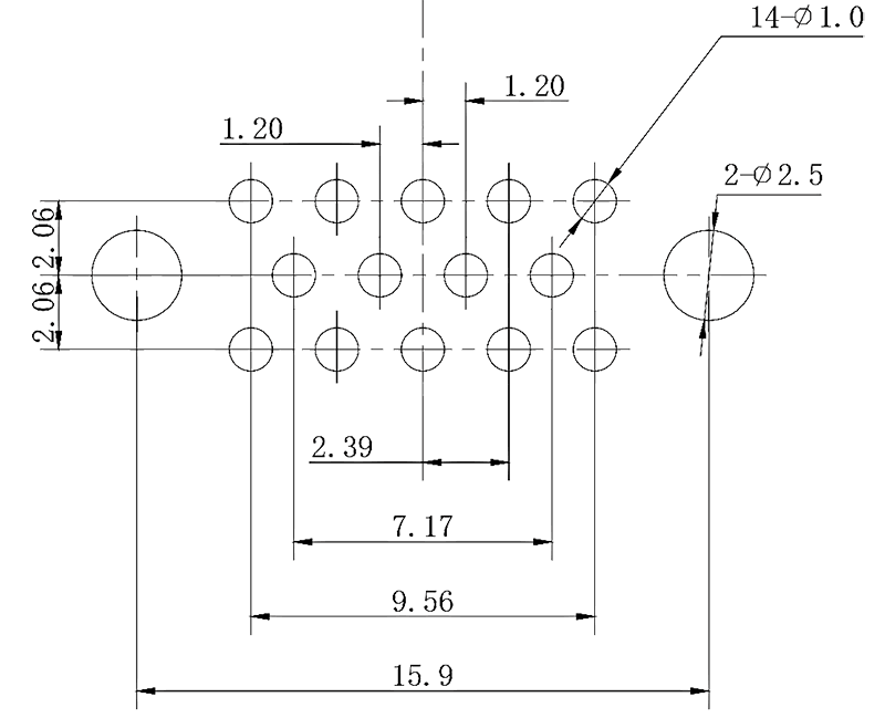 j43 PCB mounting drawing J43 14TK J43 14ZKN A