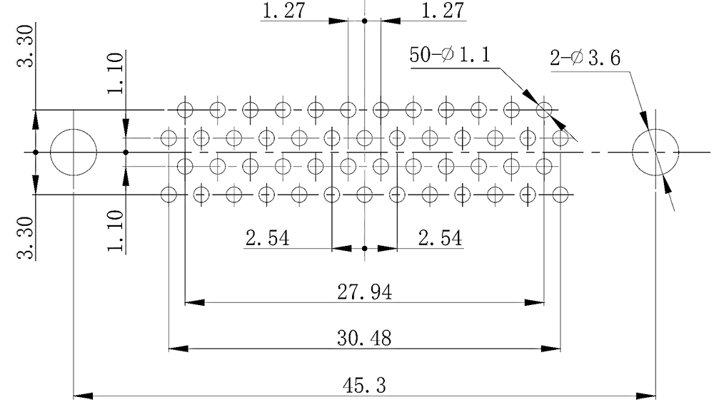 j43 PCB mounting drawing J43 50ZK