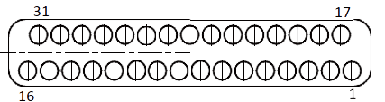 j63a Contact arrangements 31 pins