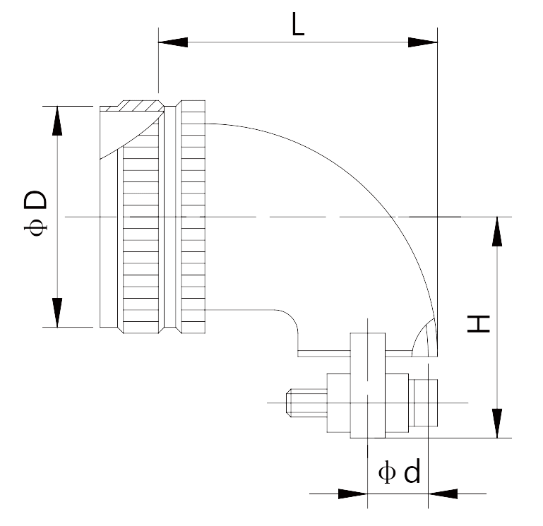 y17 dimension right angle cable cover