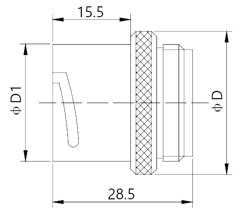 y17 dimension round flange socket