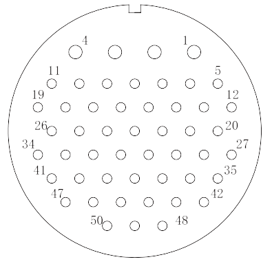 y2 Contact arrangement 50pins